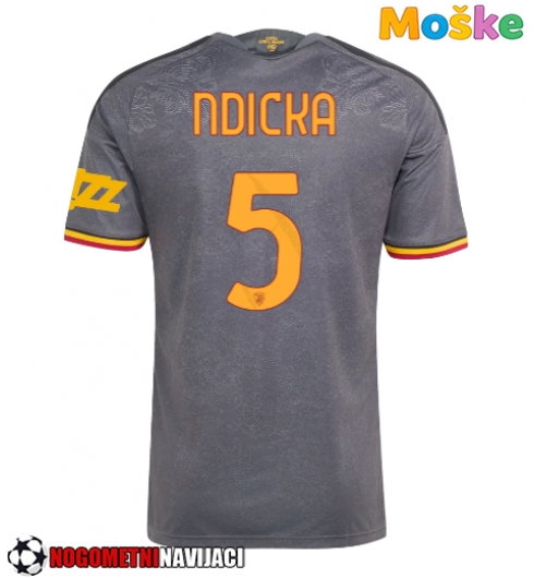 Moške Nogometnih dresov AS Roma Evan Ndicka #5 Tretji 2026-27 Kratki rokavi Moške Nogometnih dresov AS Roma Evan Ndicka #5 Tretji 2026-27 Kratki rokavi